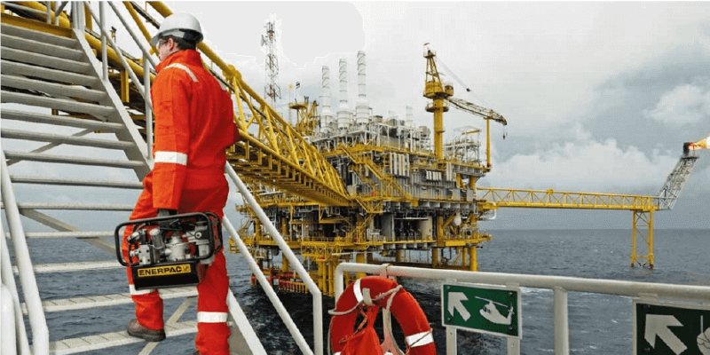 Enerpac Pump on Offshore Rig